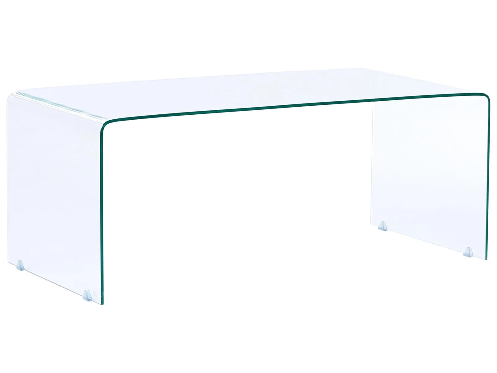 Beliani Couchtisch Kendall Glas Transparent 100/50/40 cm