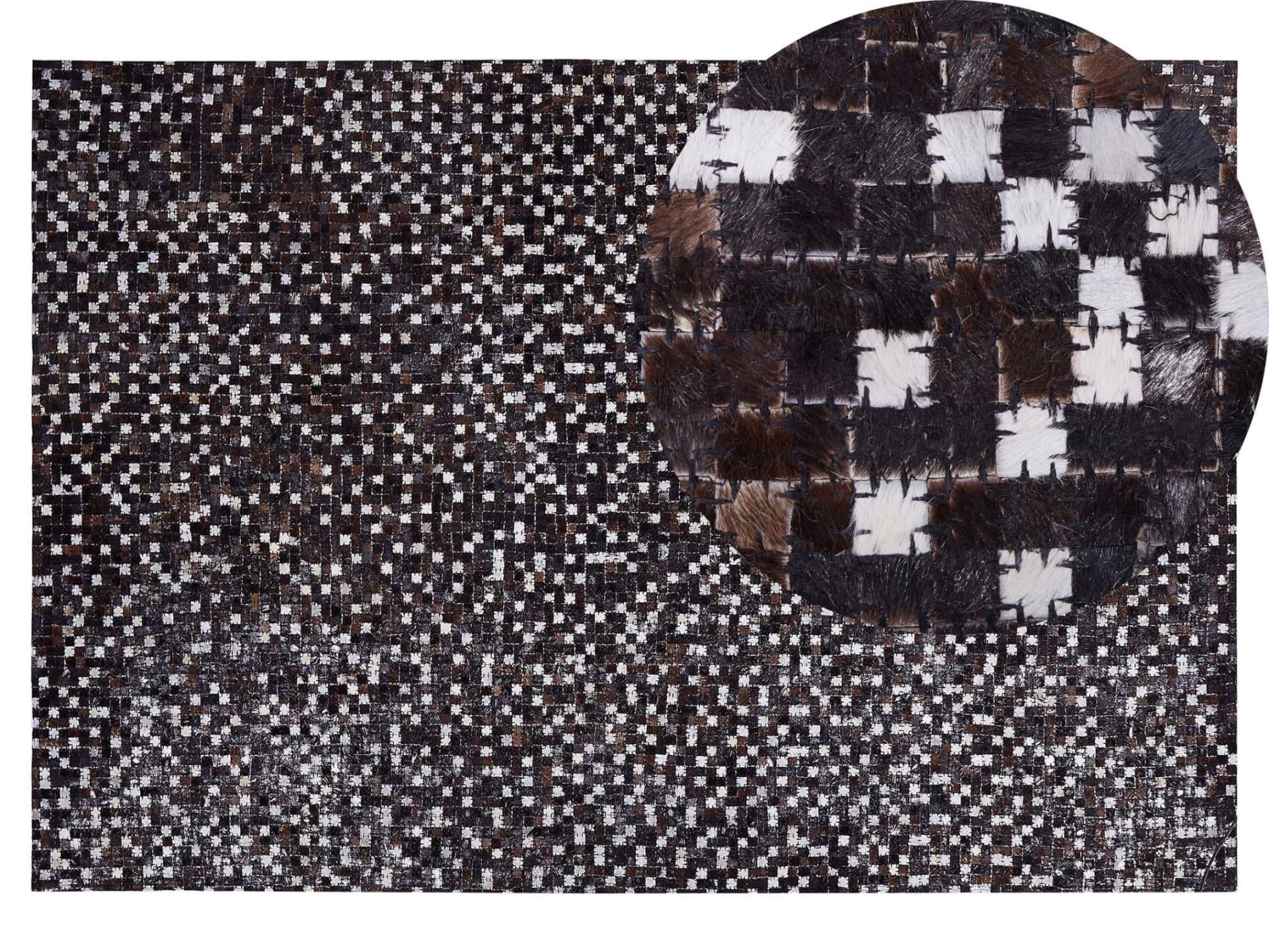 Beliani Kurzflor-Teppich Akkese Braun 200x140 cm