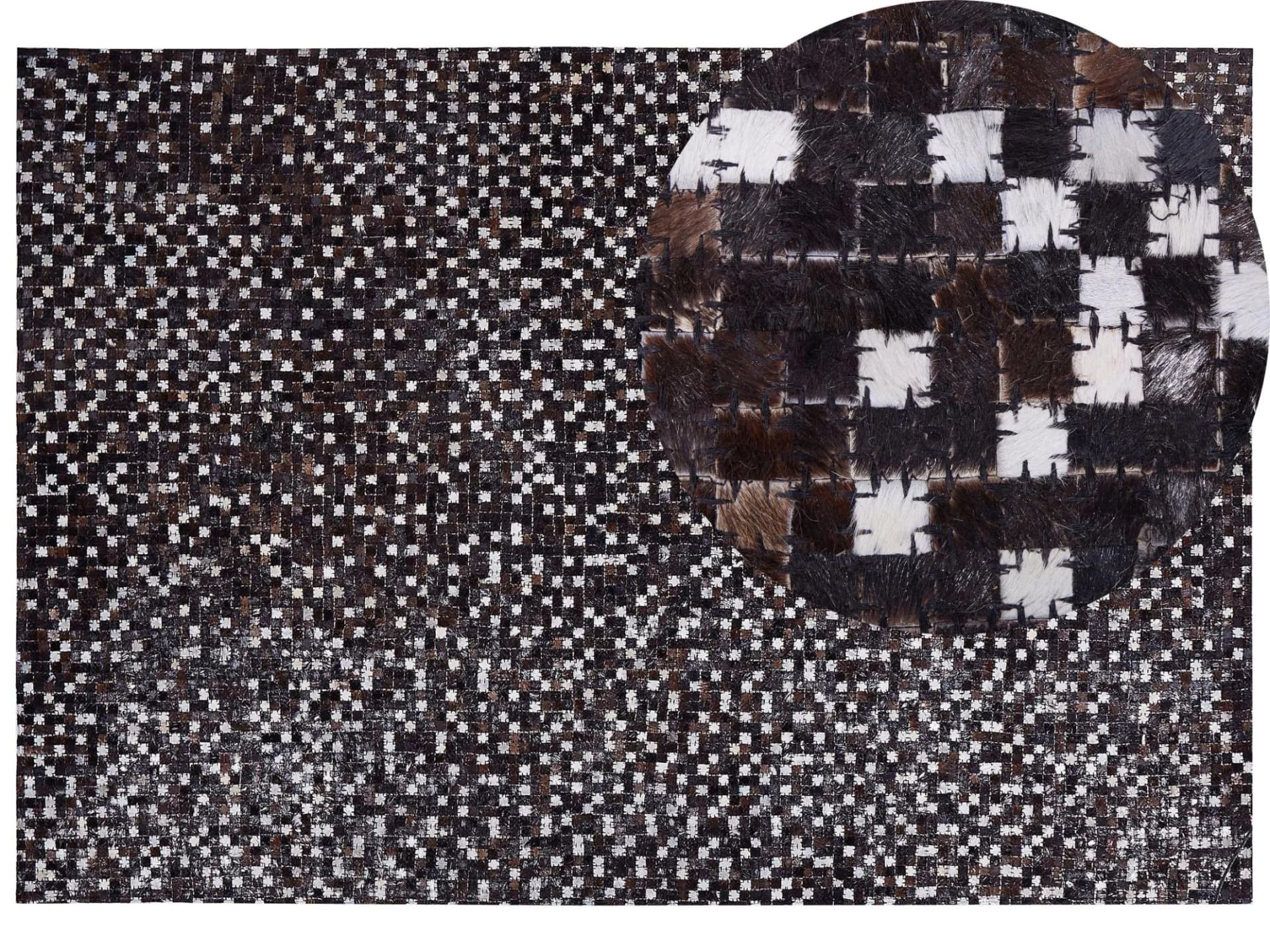 Beliani KURZFLOR-TEPPICH Akkese Braun 230x160 cm