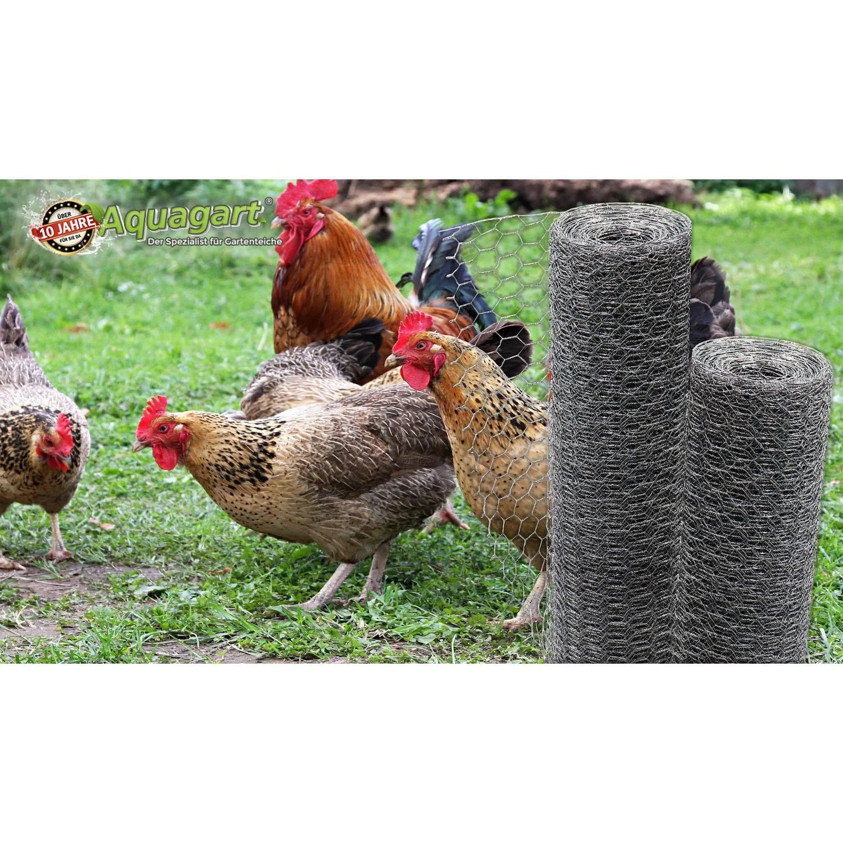 Aquagart 20m Sechseckgeflecht Kaninchendraht Hasengitter 50cm