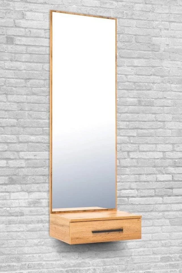 PAROLI Spiegelpaneel Akron Braun Eichefarben mit Schubkasten - Bild 2