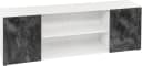 Paroli Lowboard Susa Weiß/Schiefer Modern Push-to-Open Bild 1