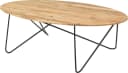 Couchtisch PAROLI "PRATO" Braun Oval Massivholz Bild 1