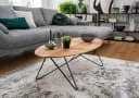 Couchtisch PAROLI "PRATO" Braun Oval Massivholz Bild 2