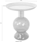 PAROLI Beistelltisch Rund Aluminium Glas Gold Anthrazit Weiß Bild 3