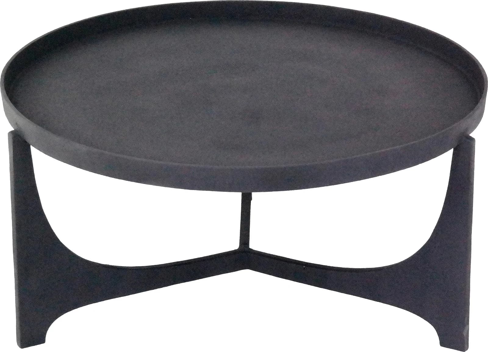 PAROLI Couchtisch rund Anthrazit Aluminium