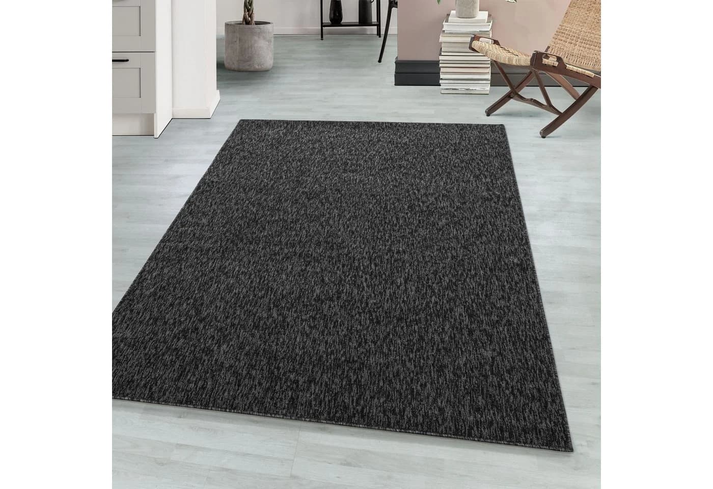 Teppium Teppich Unicolor Einfarbig Rechteckig Kurzflor Schlingenflor Wohnzimmer