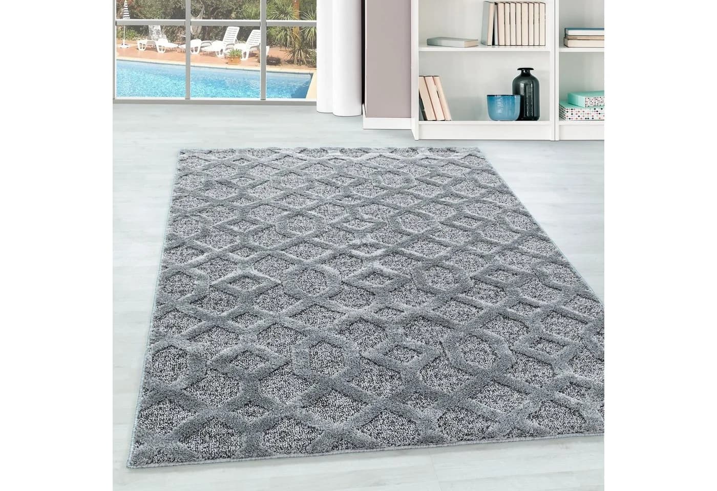 Teppium Teppich Geometrisch Design 3D Optik Skandinavisch