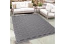 Teppium In & Outdoor Teppich Grau Rauten Design 8 mm Florhöhe Bild 1