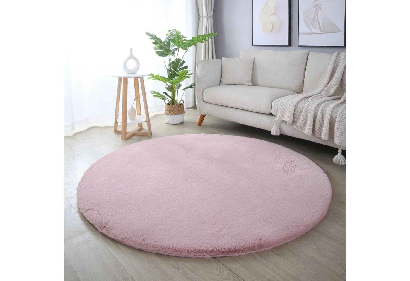Teppium Teppich Unicolor Einfarbig Rosa - Bild 2