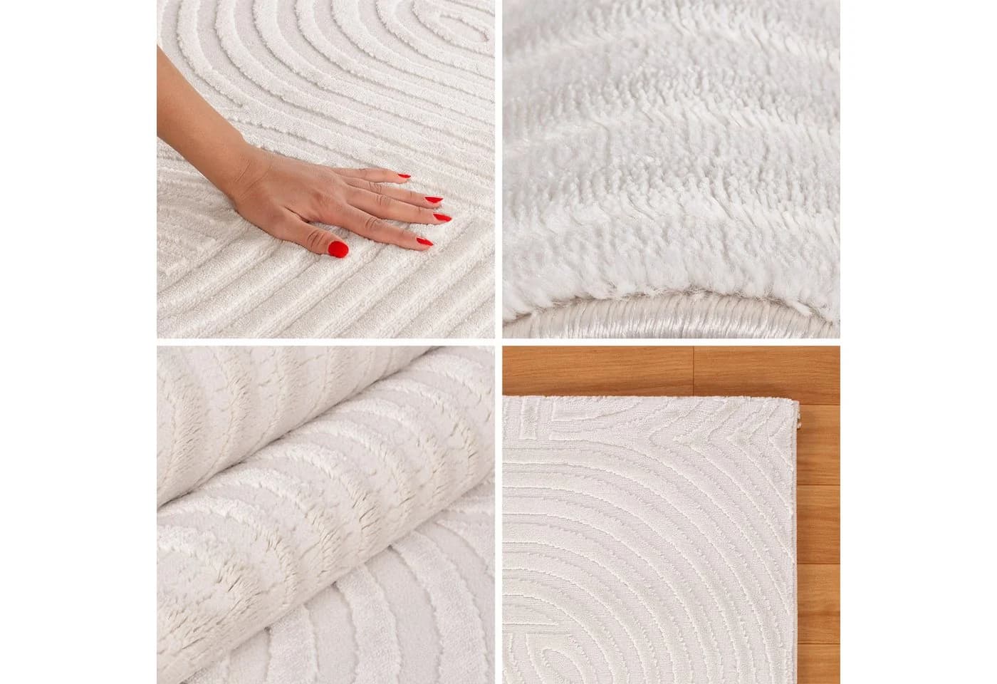 Teppium Teppich Skandinavisches Boho Muster Rechteckig Beige Grau - Bild 5