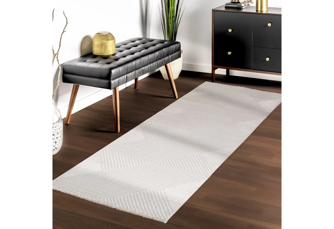 Teppium Teppich Skandinavisches Boho Muster Rechteckig Beige Grau - Bild 4