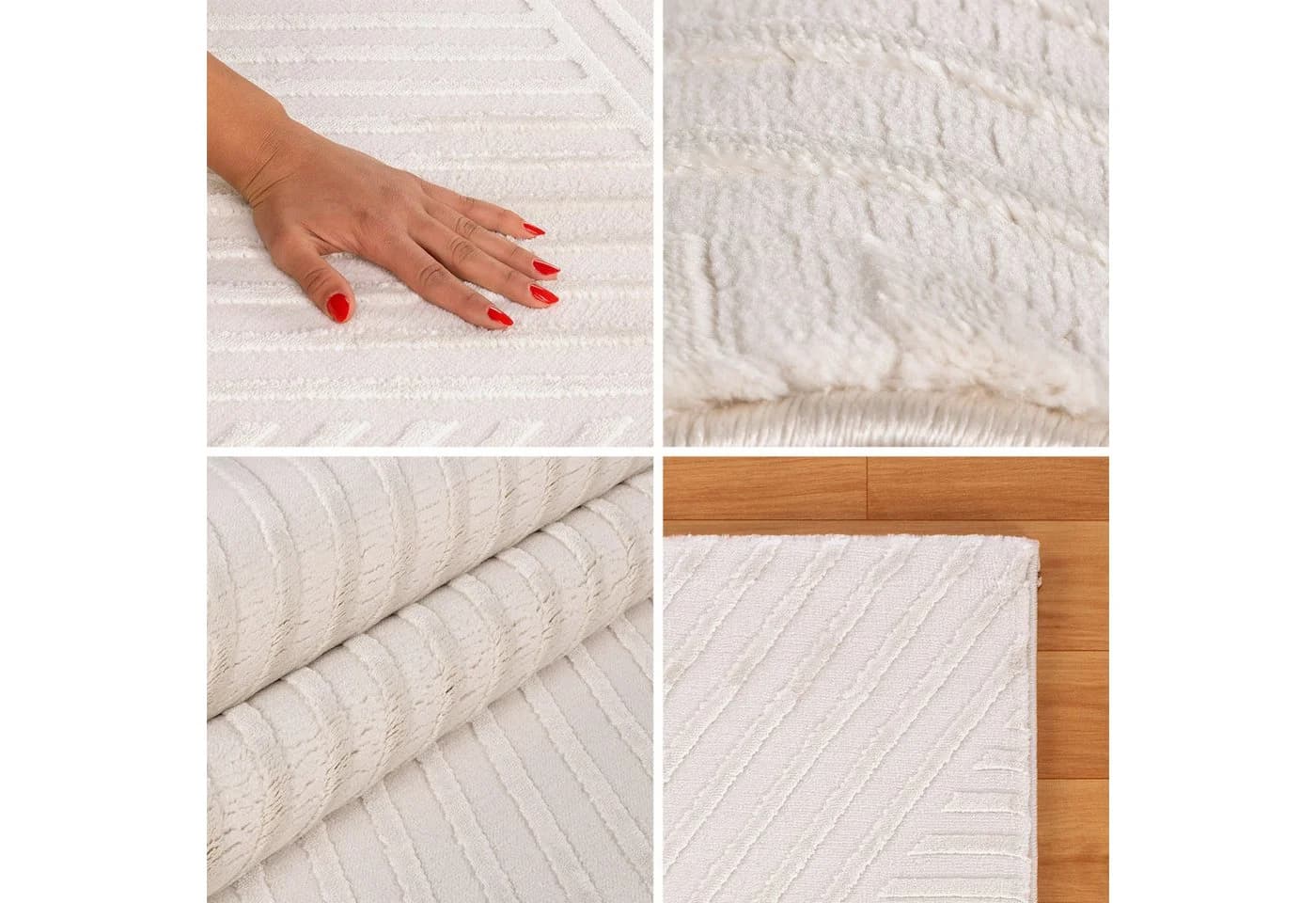 Teppium Teppich Skandinavisches Boho Muster Rechteckig Beige Grau - Bild 5