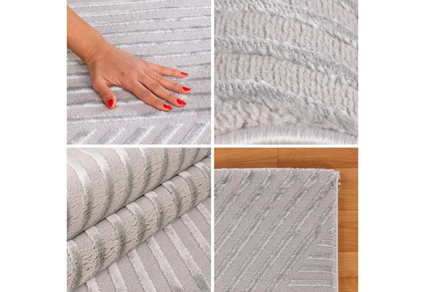 Teppium Teppich Skandinavisches Boho Muster Rechteckig 12 mm Höhe - Bild 5