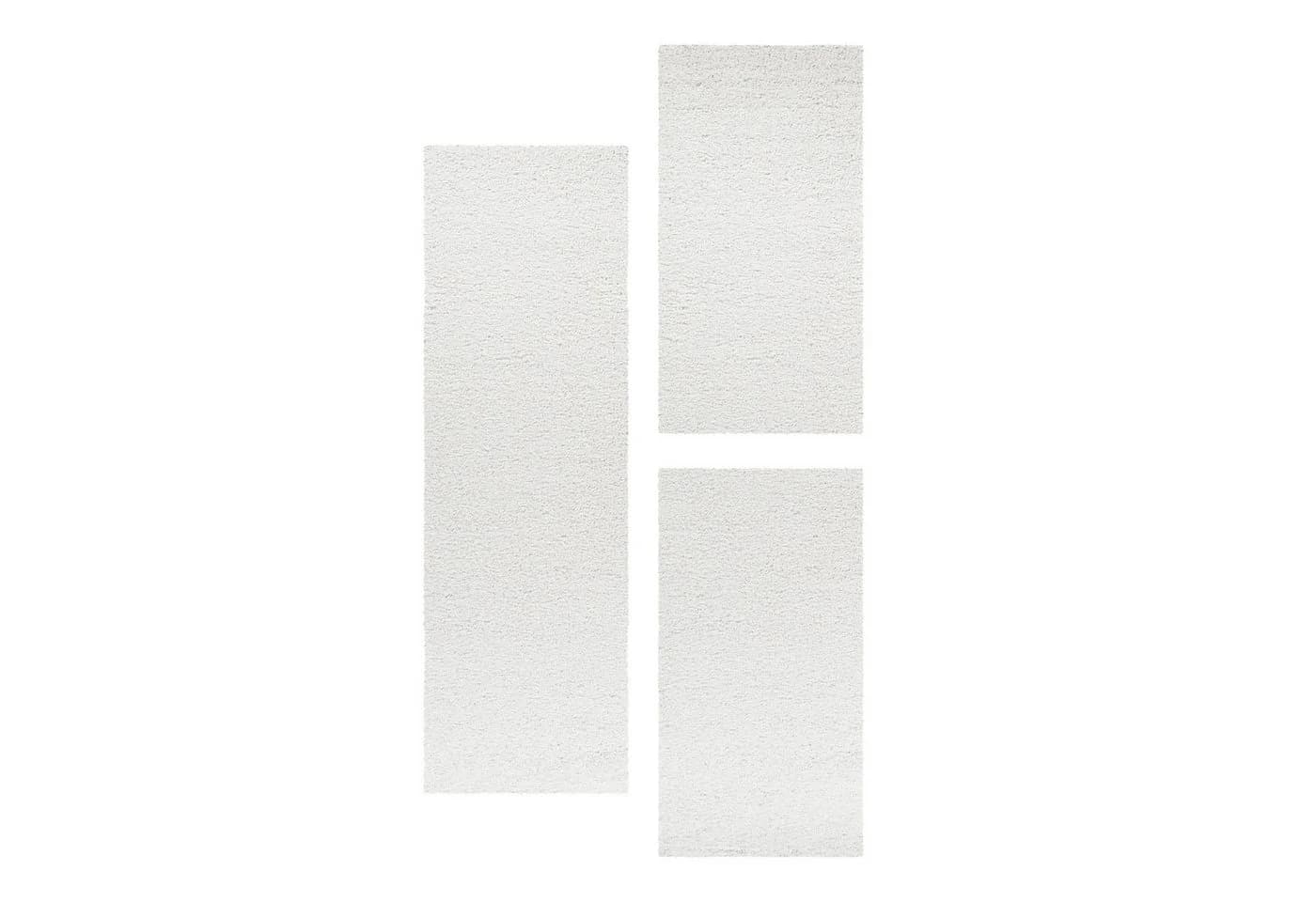 Teppium 3-teiliges Teppich-Set Creme Hochflor Bettumrandung - Bild 2