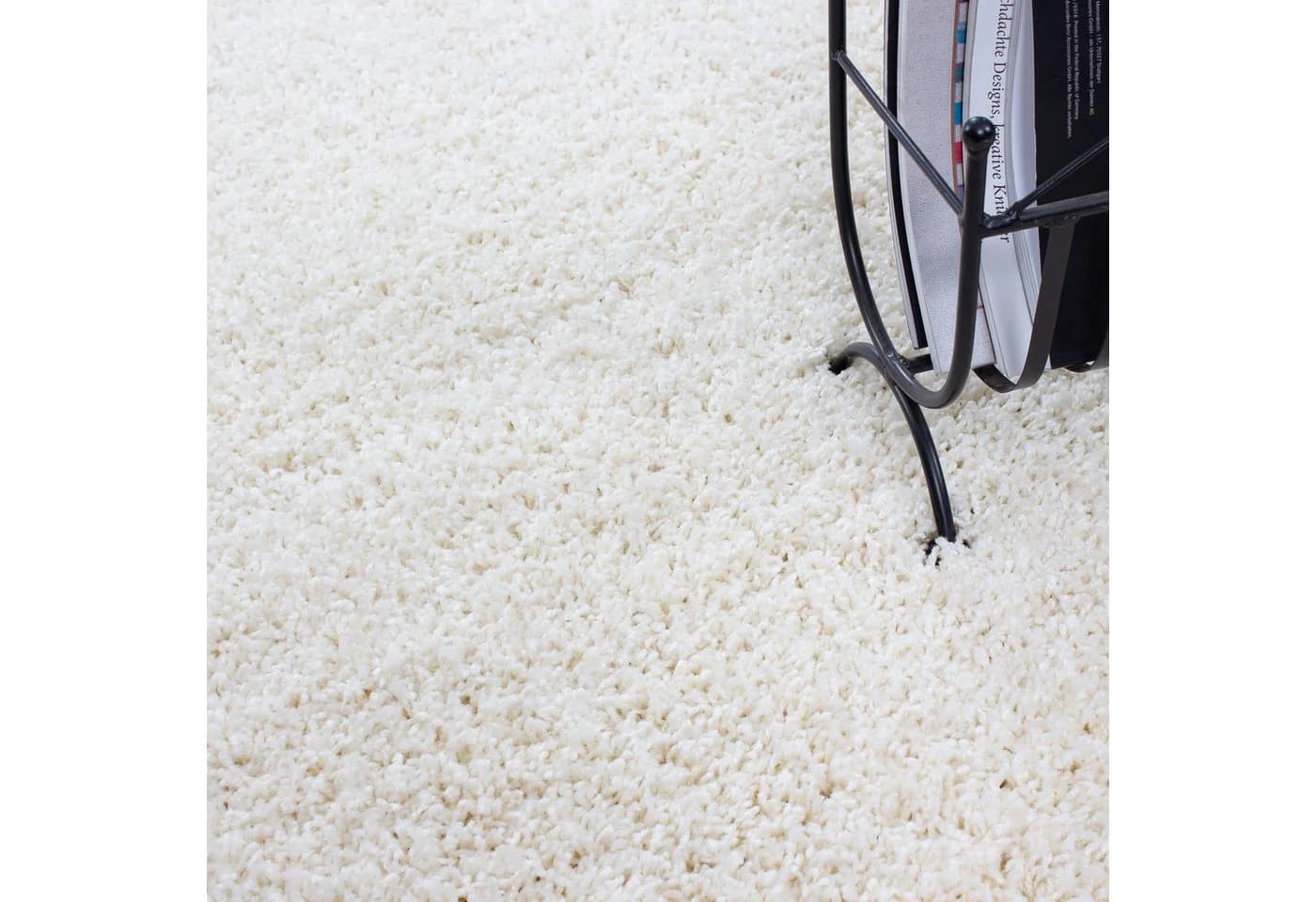Teppium 3-teiliges Teppich-Set Creme Hochflor Bettumrandung - Bild 5