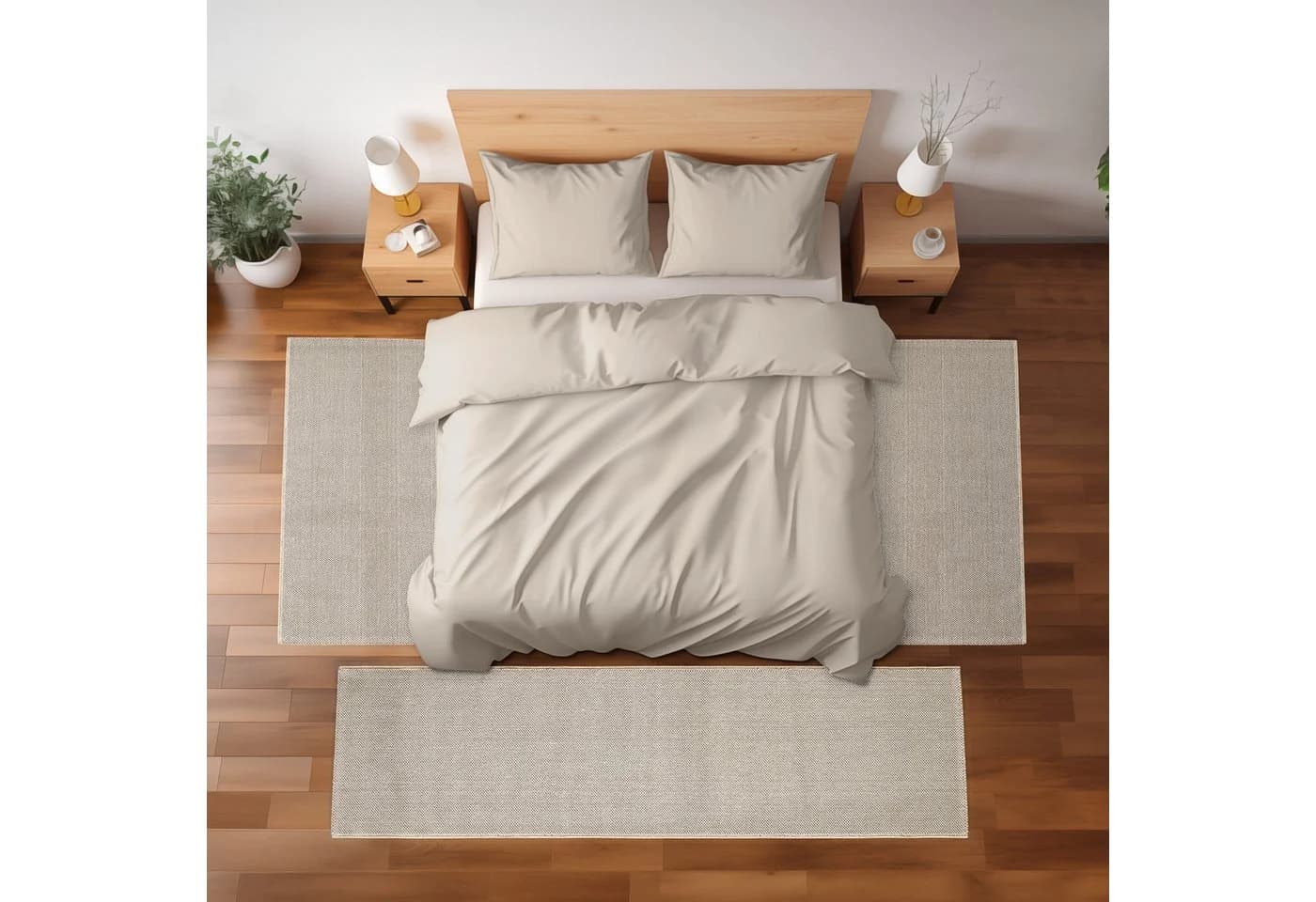Teppium Teppich Unicolor Creme 3-teiliges Läufer Set - Bild 2