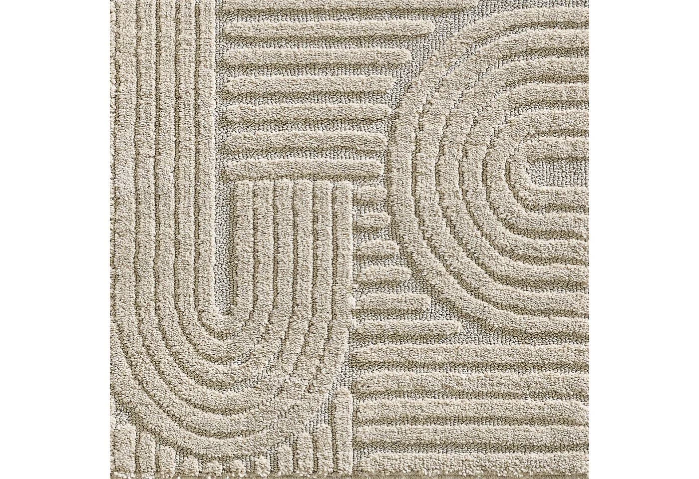 Teppium Hochflor-Teppich Boho-Design Beige/Braun Polypropylen - Bild 5