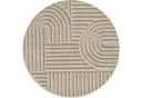 Teppium Hochflor-Teppich Boho-Design Rund Beige Bild 1
