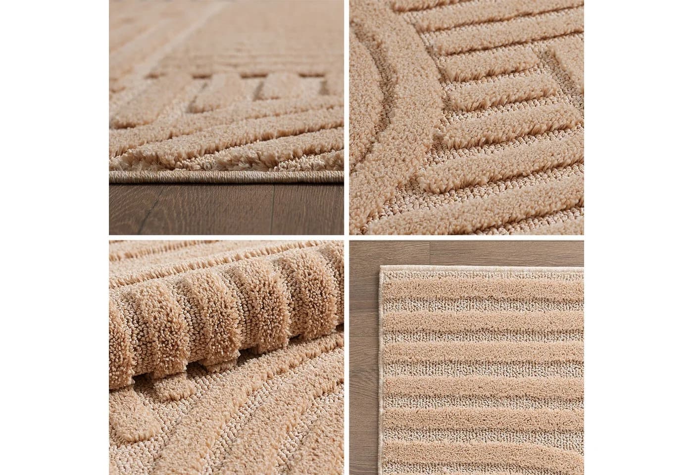Teppium Hochflor-Teppich Boho-Design Rund 20 mm - Bild 3