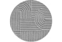 Teppium Hochflor-Teppich Boho-Design Grau Silber Rund Bild 1