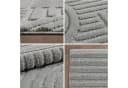 Teppium Hochflor-Teppich Boho-Design Grau Silber Rund Bild 3