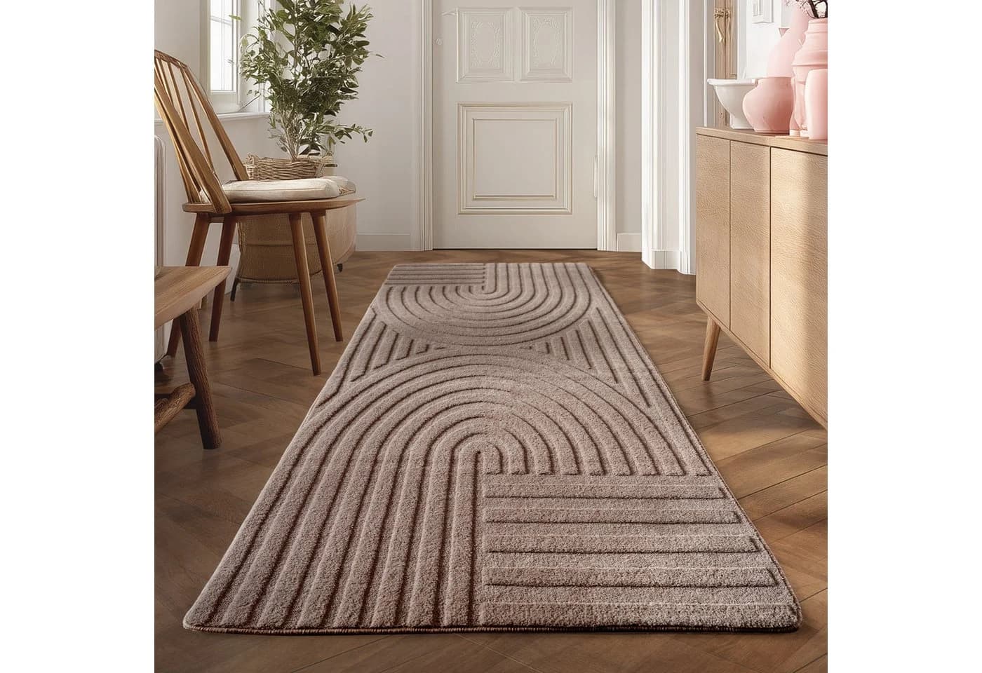 Teppium Boho Teppich Beige Skandinavisch Kurzflor - Bild 2