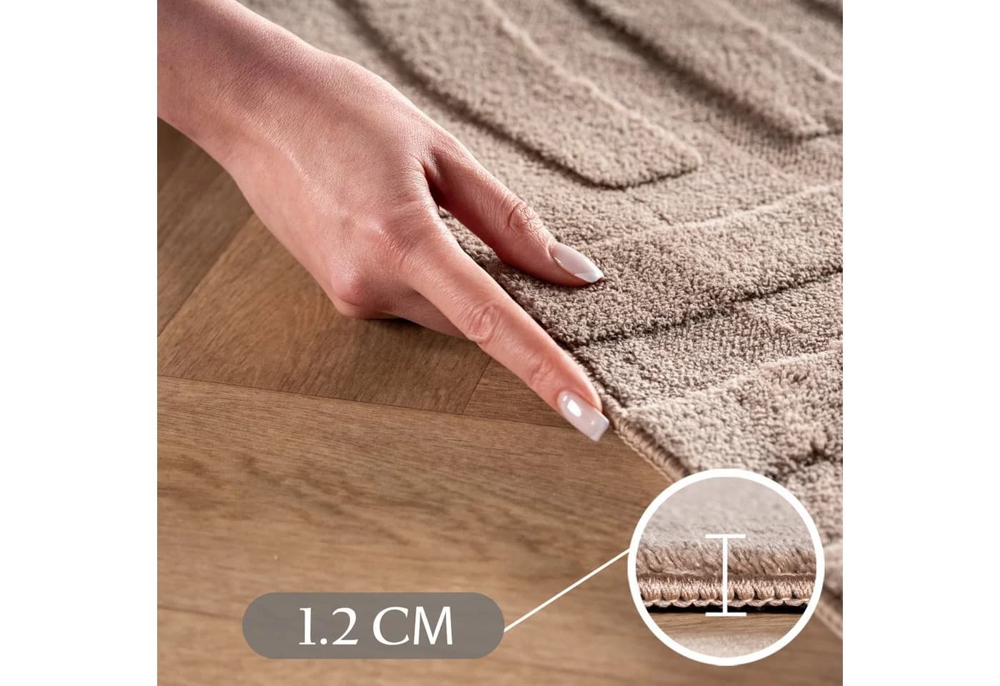 Teppium Boho Teppich Beige Skandinavisch Kurzflor - Bild 4
