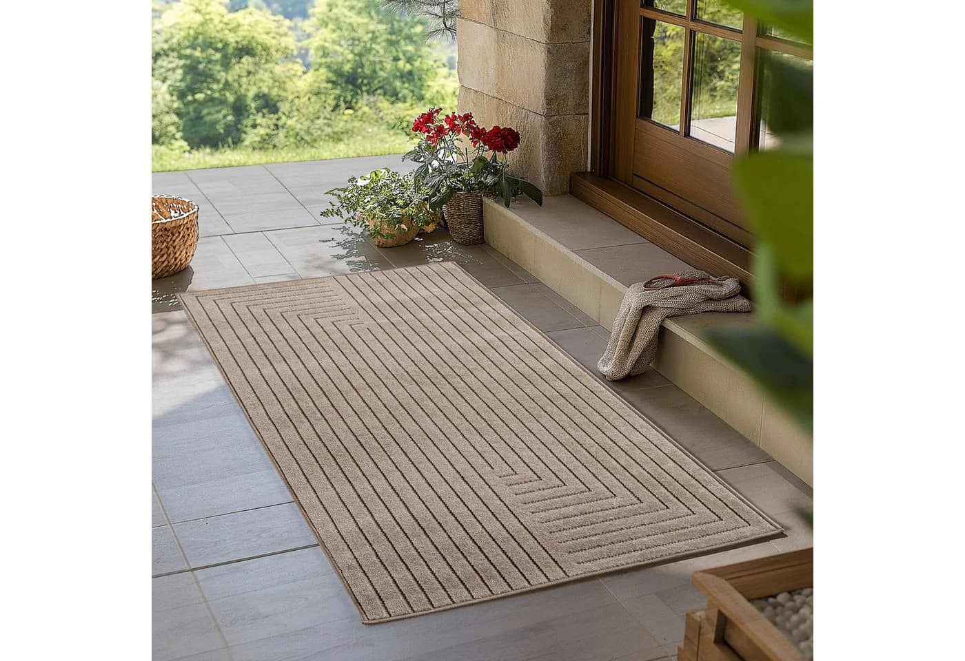 Teppium Skandinavischer 3D-Teppich Rechteckig 5 mm Indoor Outdoor Wetterfest - Bild 2