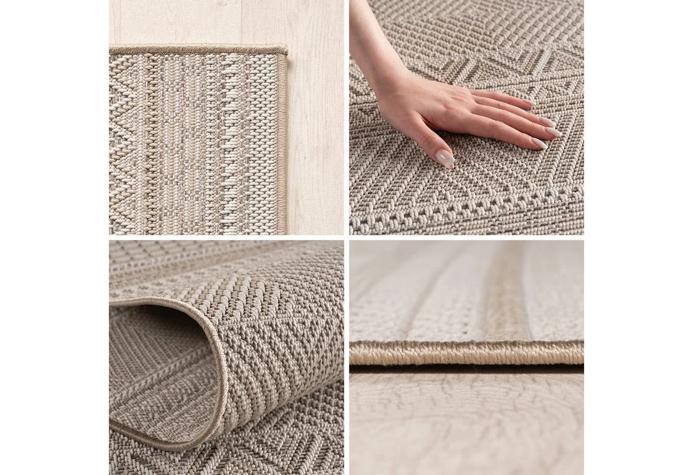 Teppium Outdoor Teppich Beige Polypropylen Wetterfest
