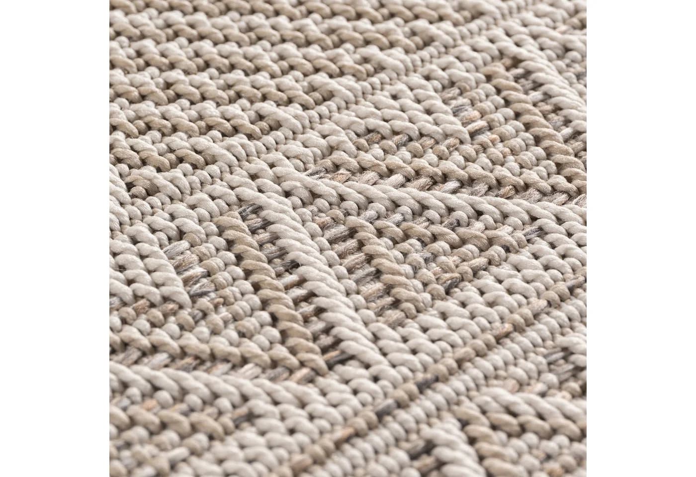Teppium Outdoor Teppich Beige Polypropylen Wetterfest - Bild 5