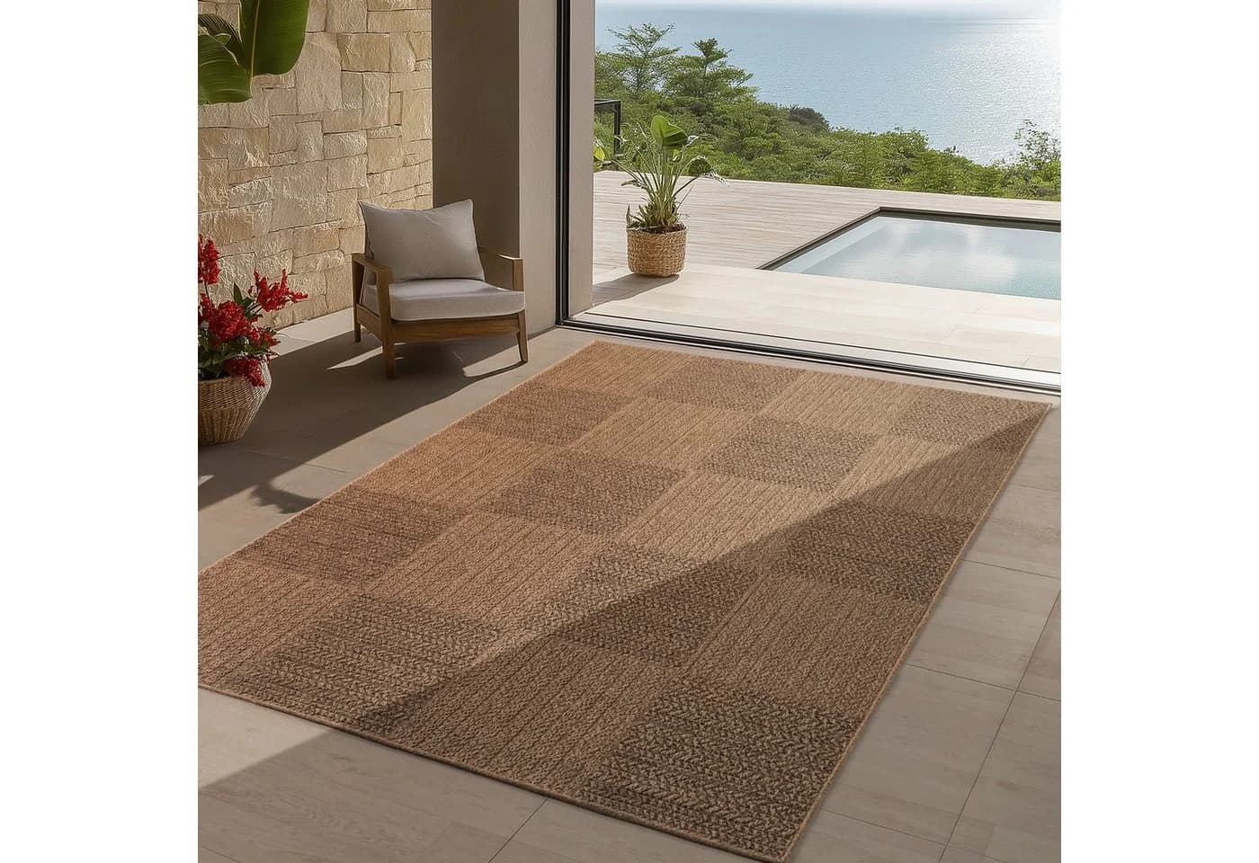 Teppium Teppich Natürlicher Jute-Optik Outdoor-Stil Beige - Bild 2