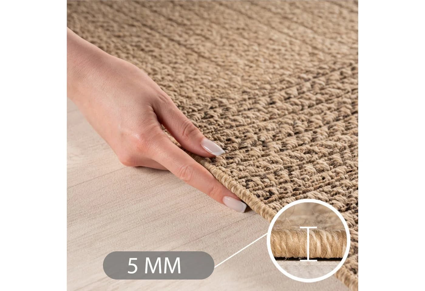 Teppium Teppich Natürlicher Jute-Optik Outdoor-Stil Beige - Bild 3