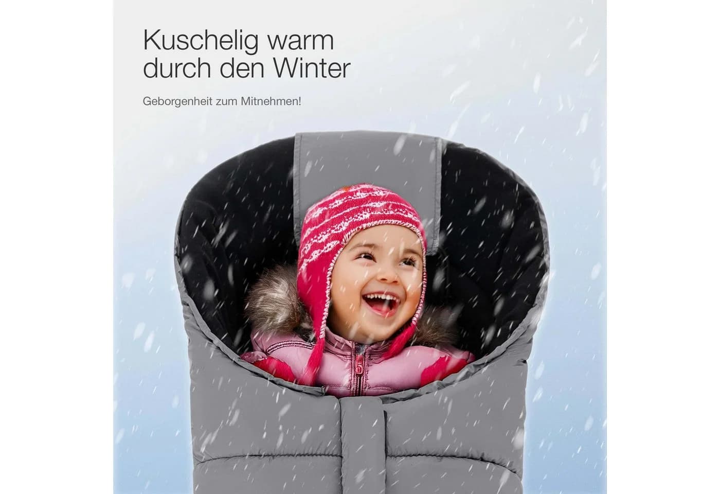 Daliya ArcticLine Winterfußsack Grau Fleece-Innenfutter - Bild 3