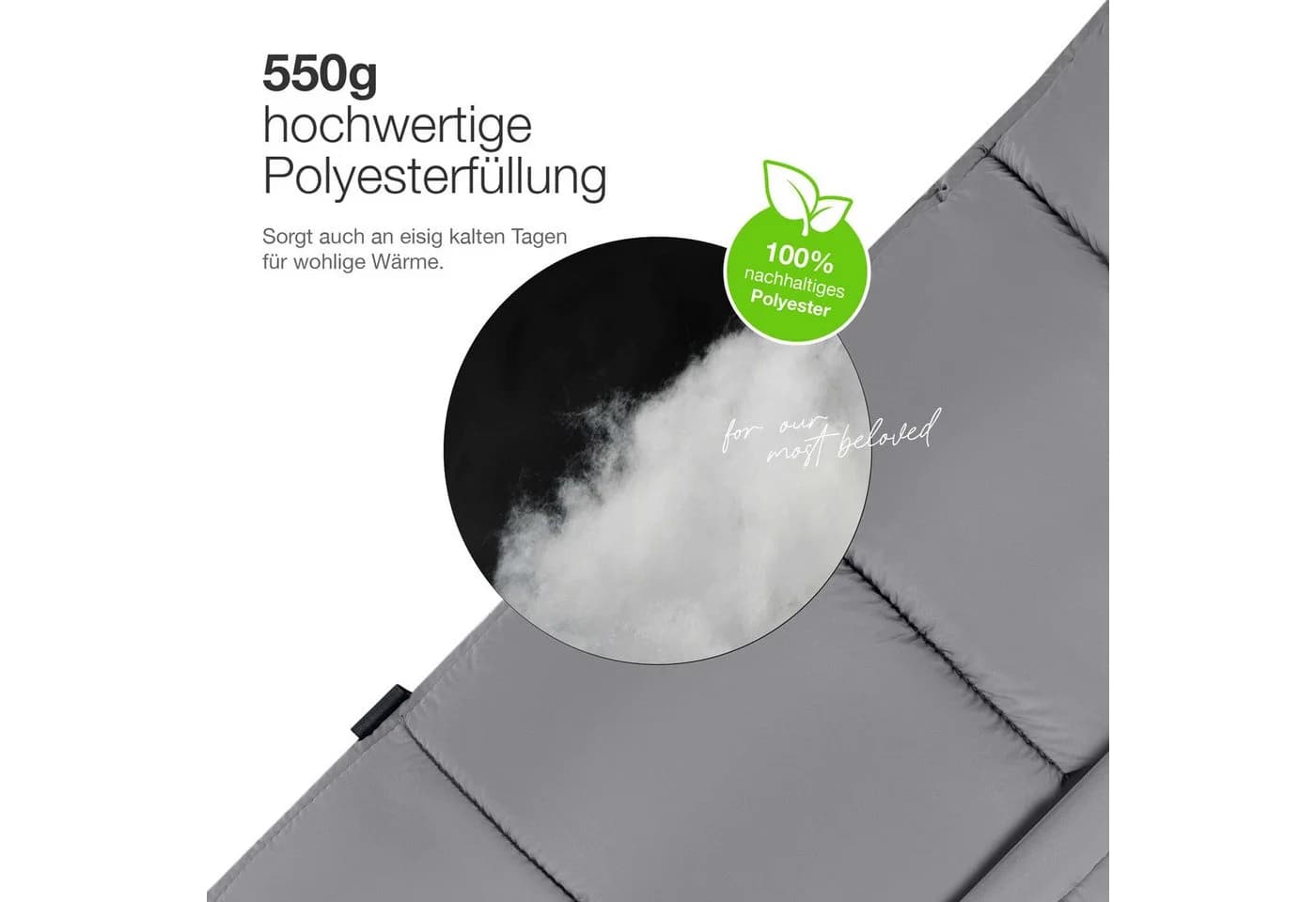Daliya ArcticLine Winterfußsack Grau Fleece-Innenfutter - Bild 4