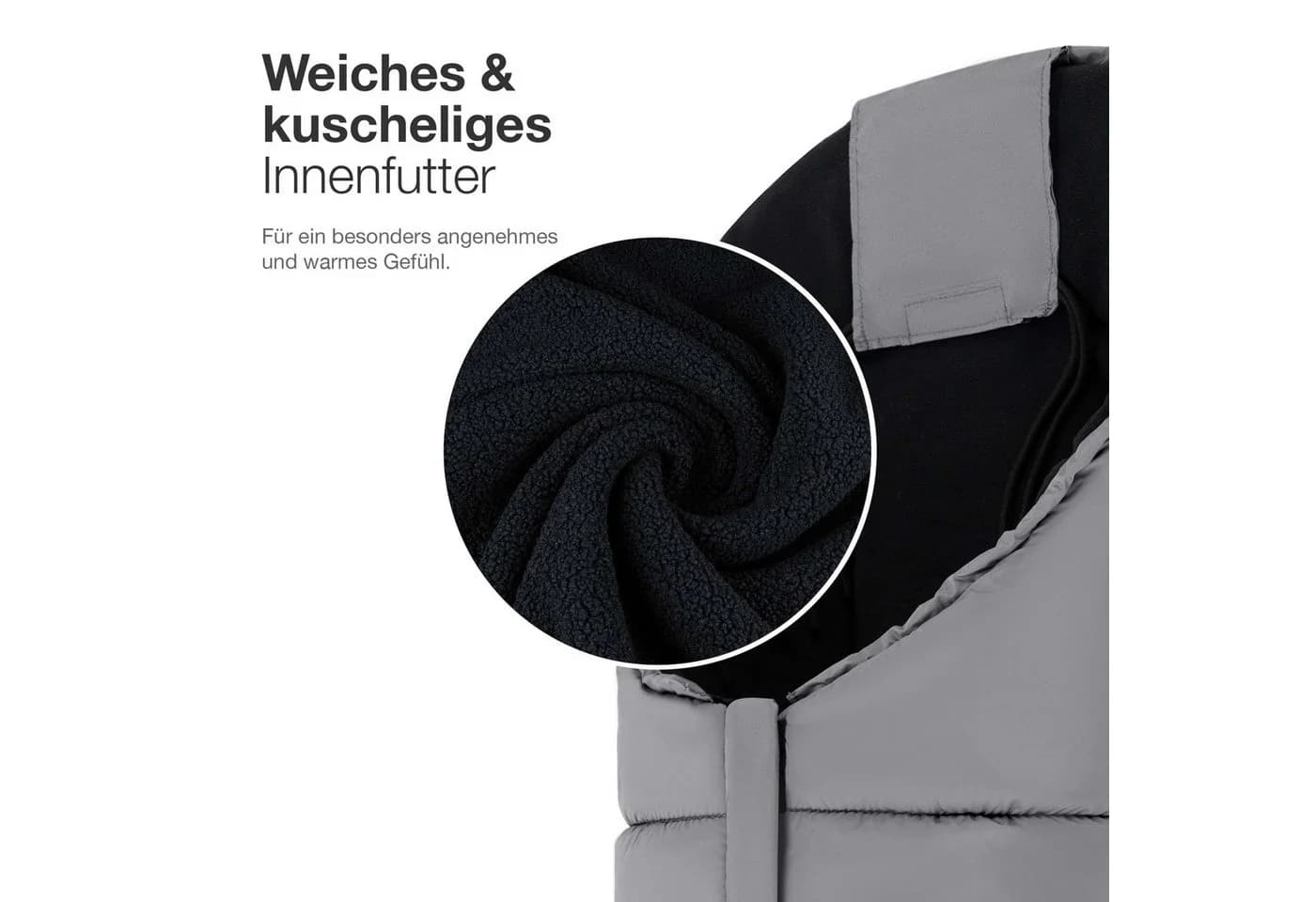 Daliya ArcticLine Winterfußsack Grau Fleece-Innenfutter - Bild 5