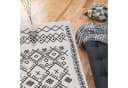 Jimri Wendeteppich Kelim Schwarz-Weiß Boho-Kilim Muster Baumwolle Bild 5