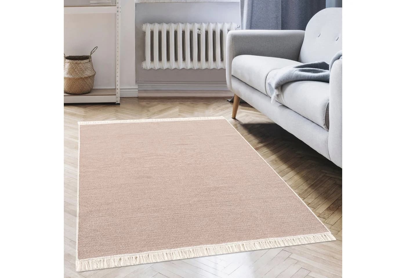 Jimri Teppich Kelim Wendeteppich Beige Boho-Kilim Rechteckig - Bild 4