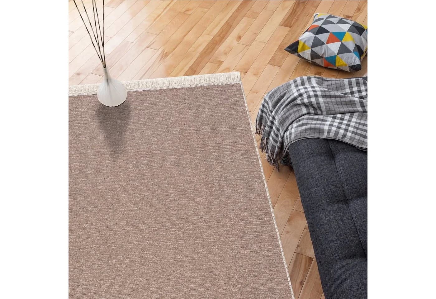 Jimri Teppich Kelim Wendeteppich Beige Boho-Kilim Rechteckig - Bild 5