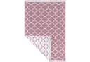 Jimri Kelim-Teppich Boho-Stil Rosa/Weiß Maschinell Gewebt Bild 1