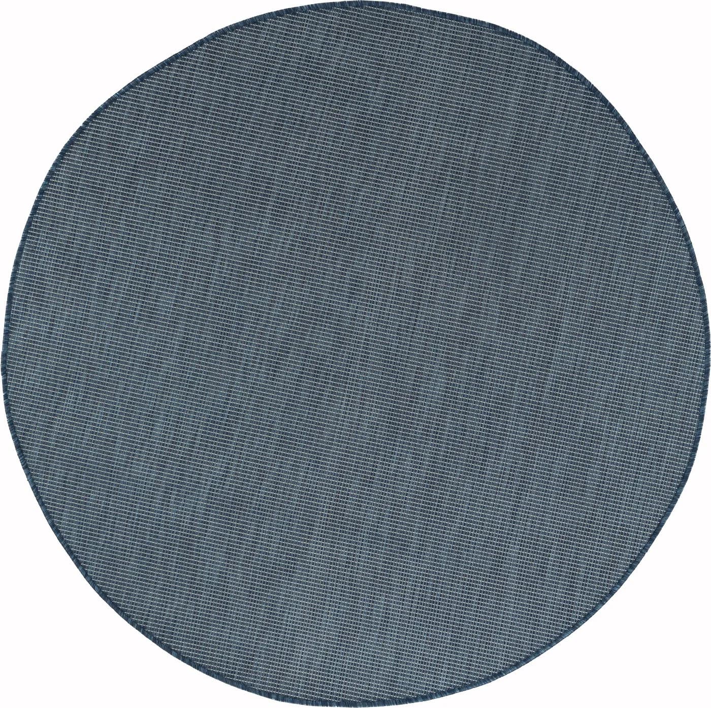 Jimri Outdoorteppich Key West Rund Blau Wetterfest