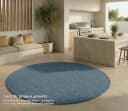 Jimri Outdoorteppich Key West Rund Blau Wetterfest Bild 2