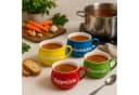BURI Suppentassen 4er Set Keramik mit Henkel bunt Bild 1
