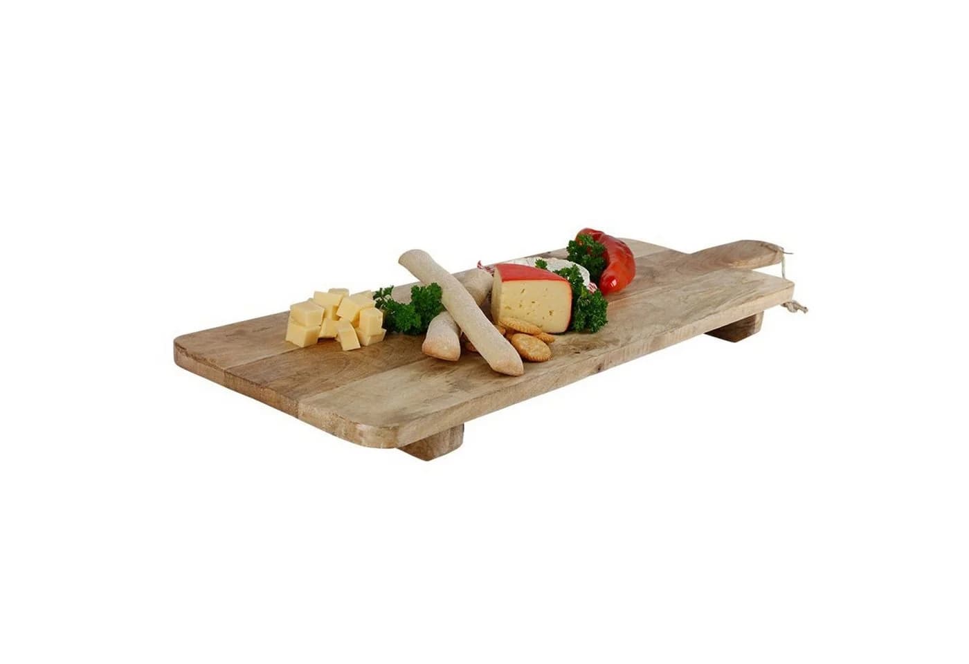 BURI Servierbrett XL aus massivem Holz, rustikal - Bild 2