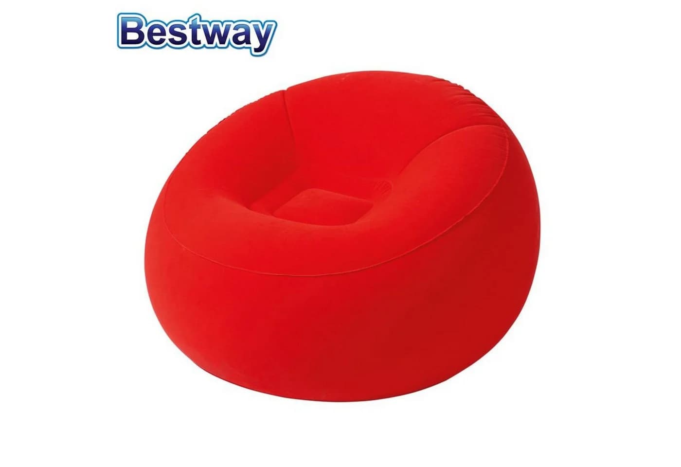 Bestway aufblasbarer Sessel weiß mit beflockter Oberfläche - Bild 3