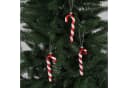BURI Christbaumschmuck Deko Zuckerstangen 3er-Set aus Glas 12cm Bild 2
