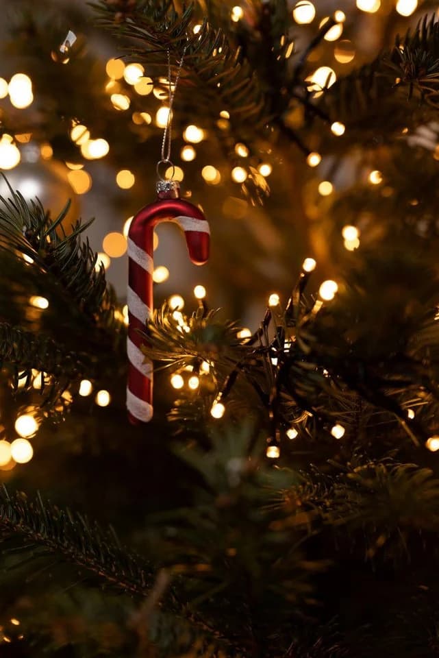 BURI Christbaumschmuck Deko Zuckerstangen 3er-Set aus Glas 12cm - Bild 3