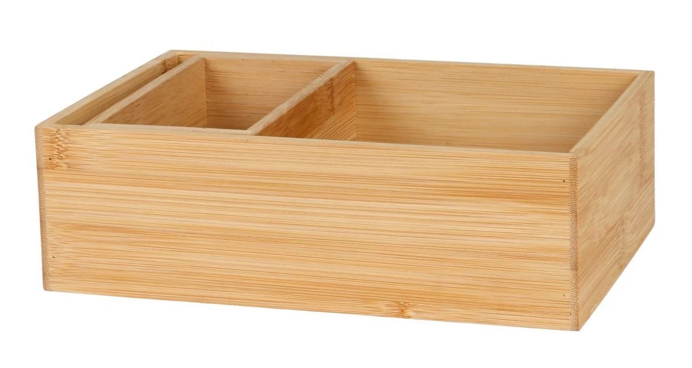 BURI Aufbewahrungsbox Kosmetik Kästchen Bambusholz 2er-Set - Bild 4