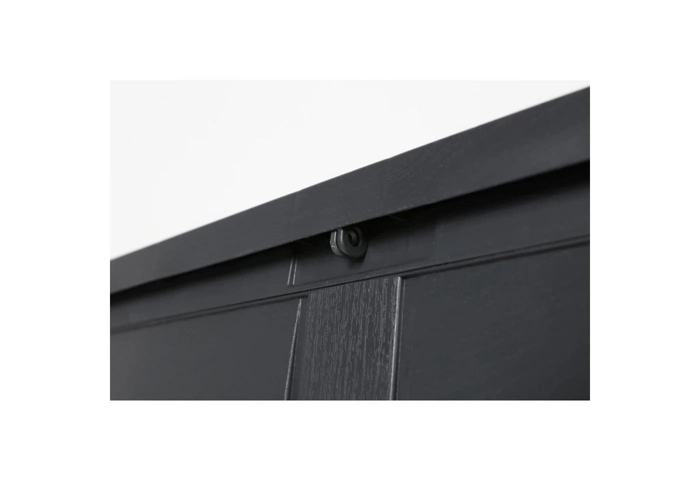 BURI Auflagenbox Balkon-Truhe Holzoptik Anthrazit-Braun Aufbewahrungsbox - Bild 3