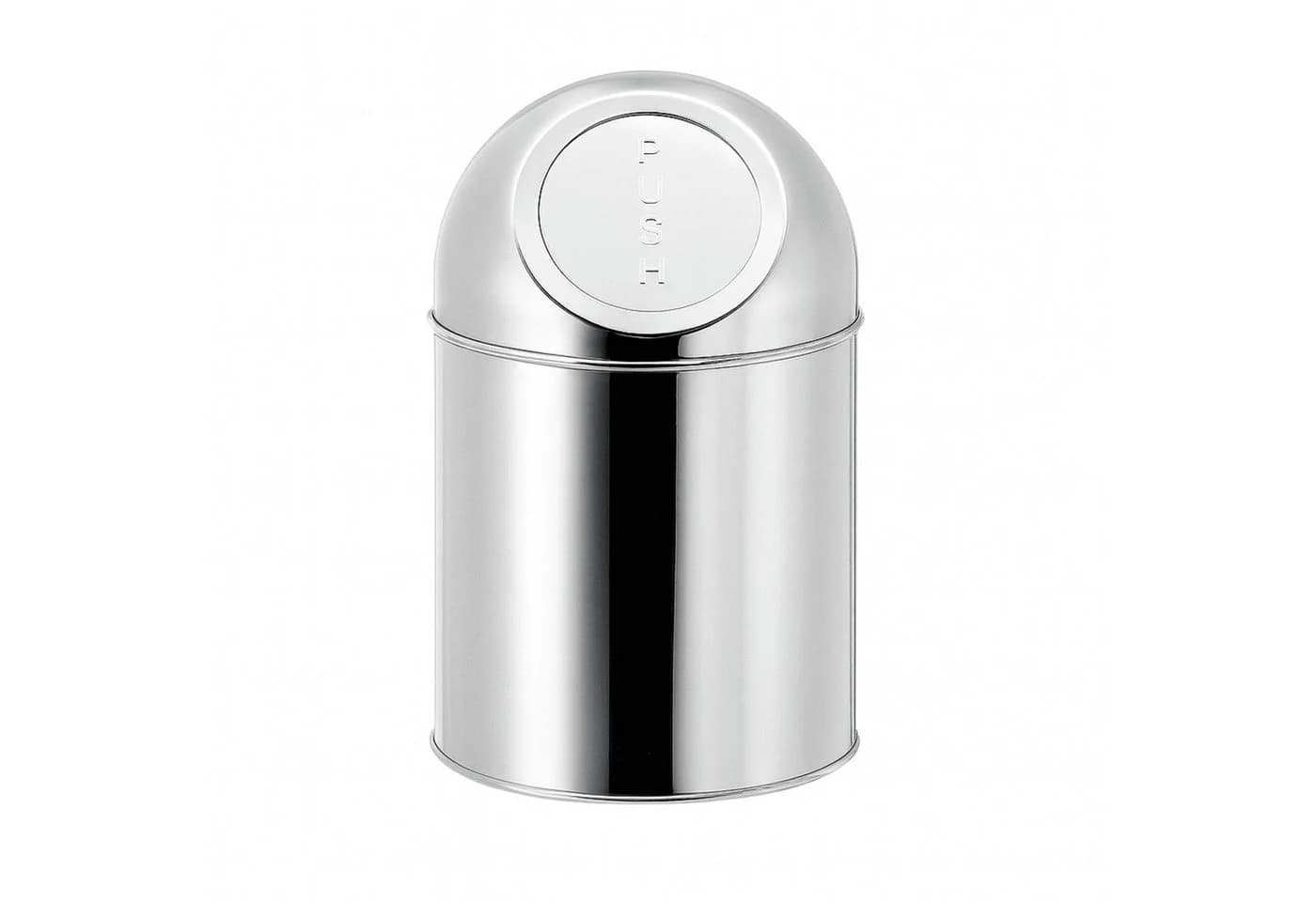 BURI Tischabfalleimer Edelstahl 1L Push-Deckel - Bild 2